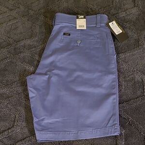 Lee Men's Blue Flat Front Shorts